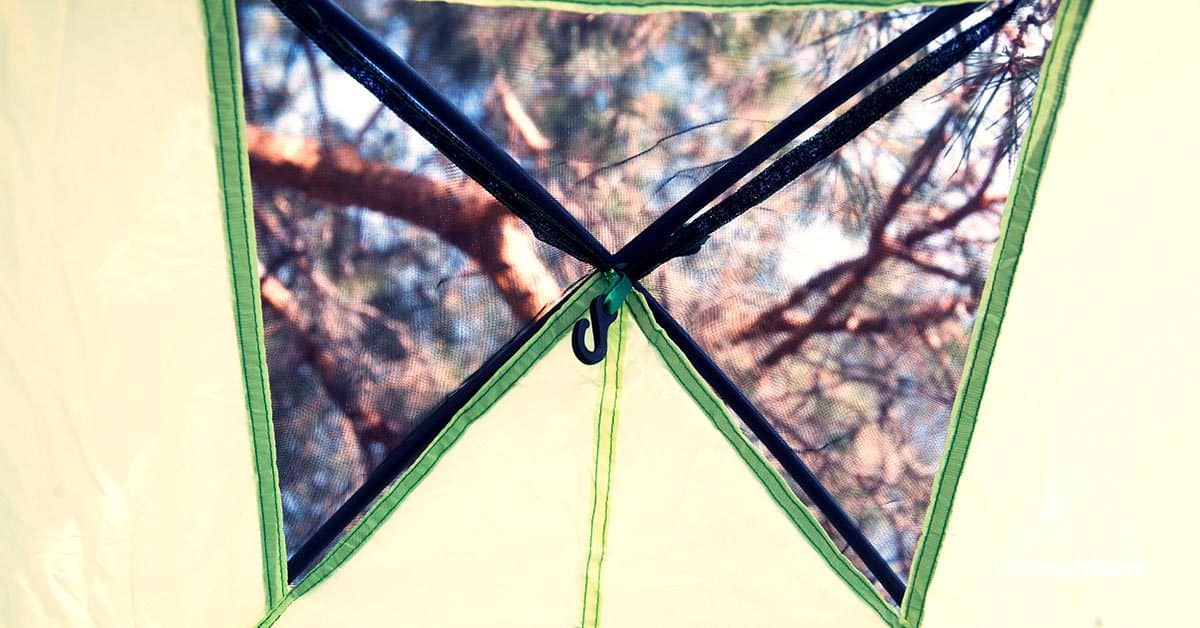 Ventilation through the top of the tent